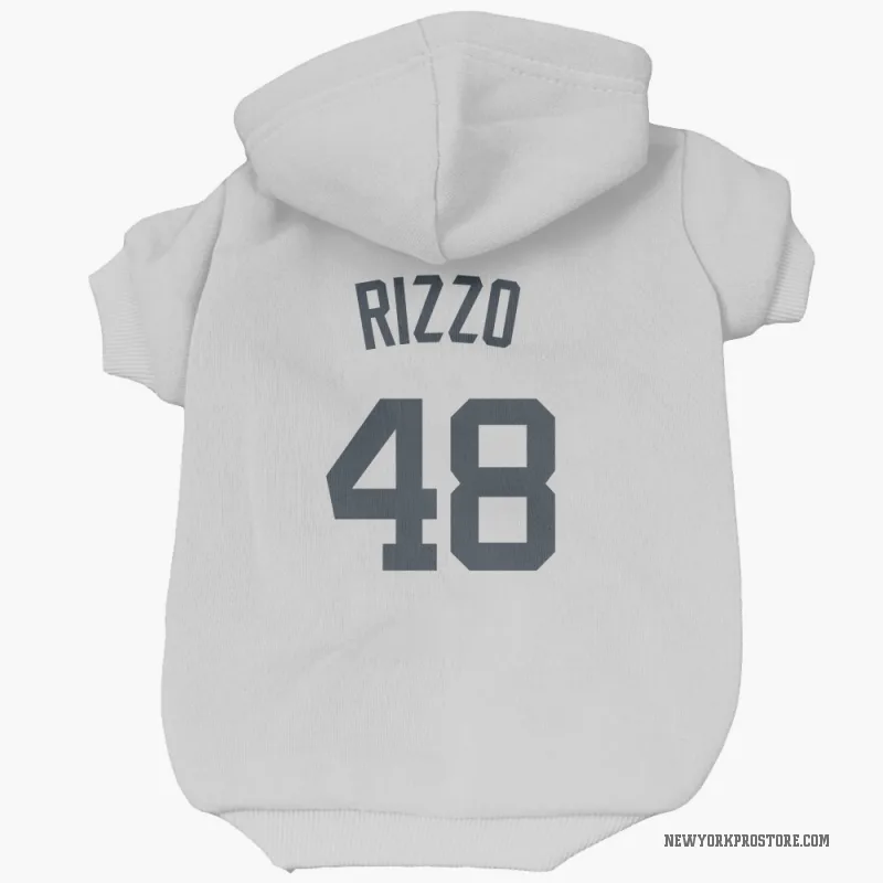 Anthony Rizzo White New York Yankees Cat & Dog Pet Hoodie