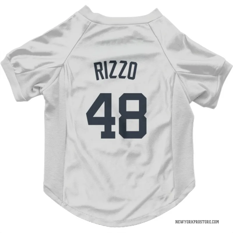 Anthony Rizzo White New York Yankees Cat & Dog Pet Jersey