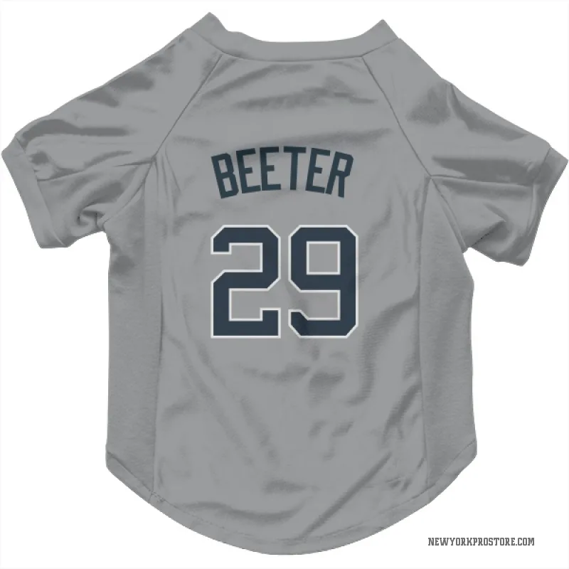 Clayton Beeter Gray New York Yankees Cat & Dog Pet Jersey