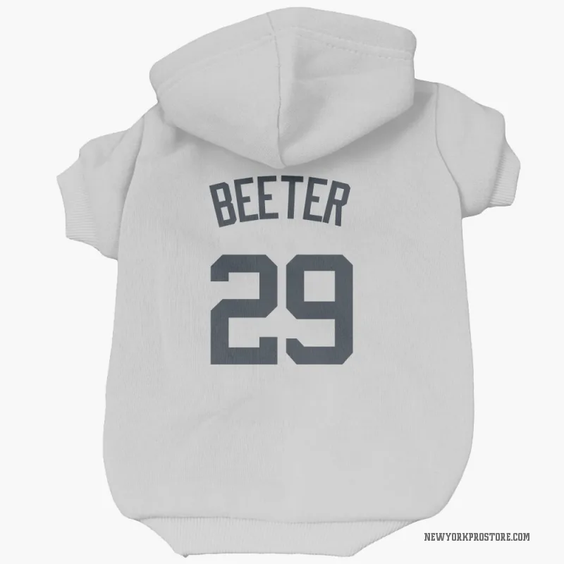 Clayton Beeter White New York Yankees Cat & Dog Pet Hoodie