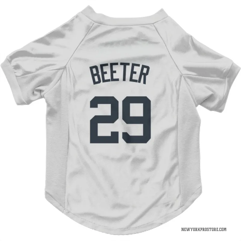 Clayton Beeter White New York Yankees Cat & Dog Pet Jersey