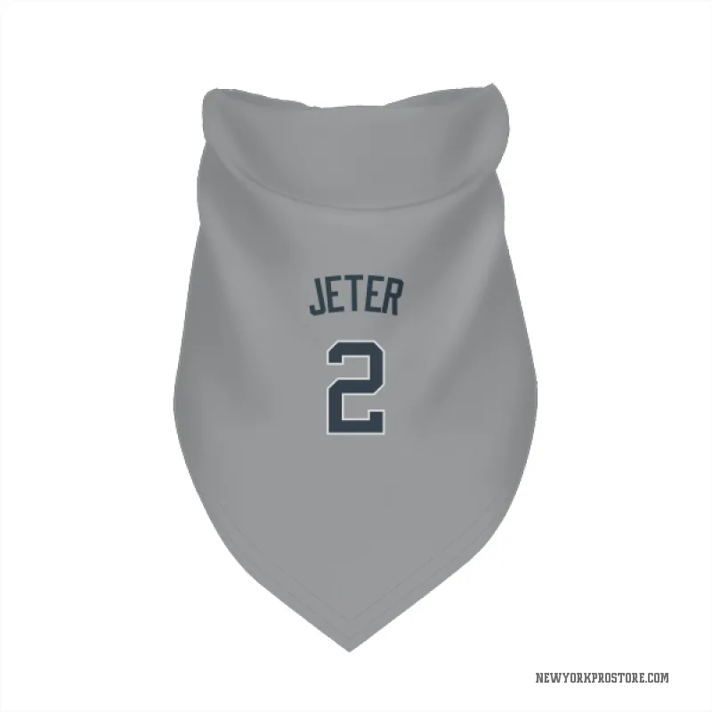 Derek Jeter Gray New York Yankees Cat & Dog Pet Bandana
