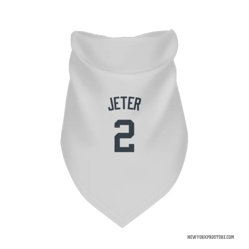 Derek Jeter White New York Yankees Cat & Dog Pet Bandana