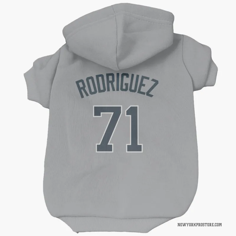 Elmer Rodriguez  Gray New York Yankees  Cat & Dog Pet Hoodie