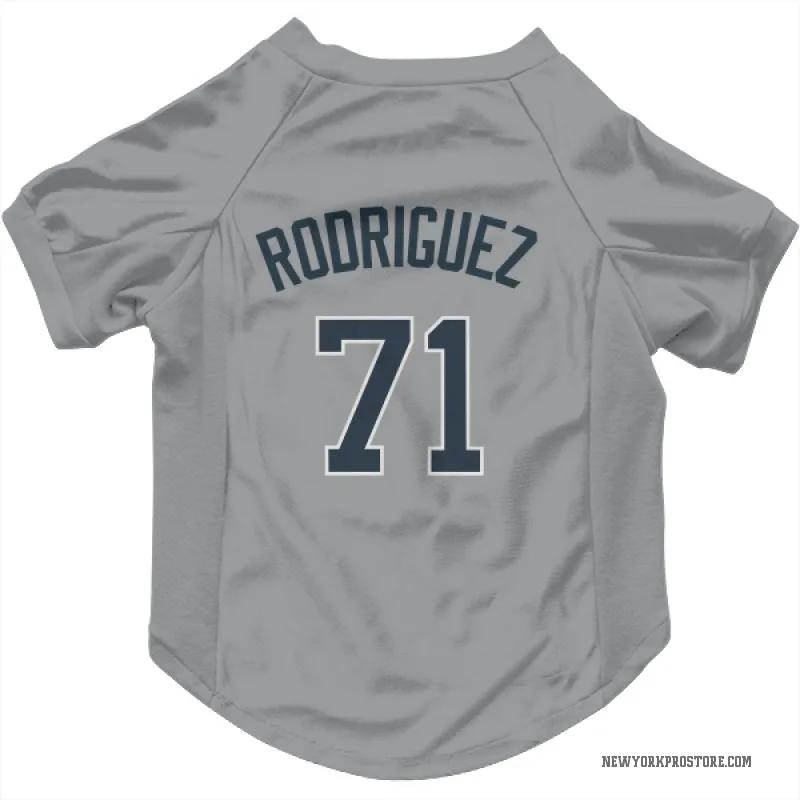 Elmer Rodriguez  Gray New York Yankees  Cat & Dog Pet Jersey