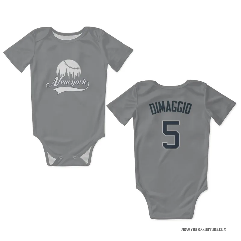 Joe DiMaggio Gray New York Yankees Newborn & Infant Bodysuit
