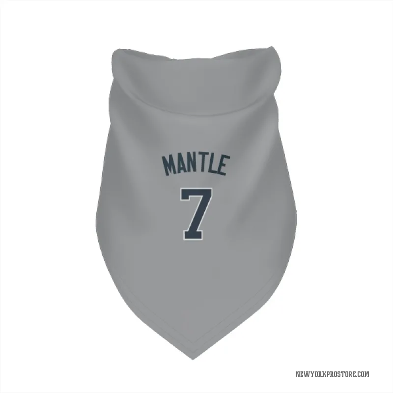 Mickey Mantle Gray New York Yankees Cat & Dog Pet Bandana