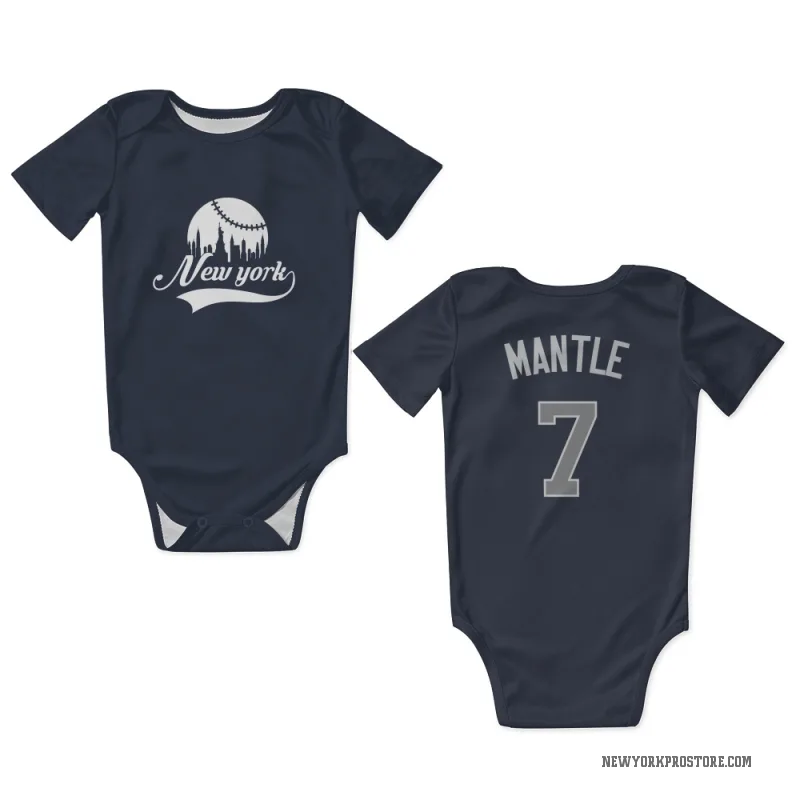 Mickey Mantle  Navy New York Yankees  Newborn & Infant Bodysuit