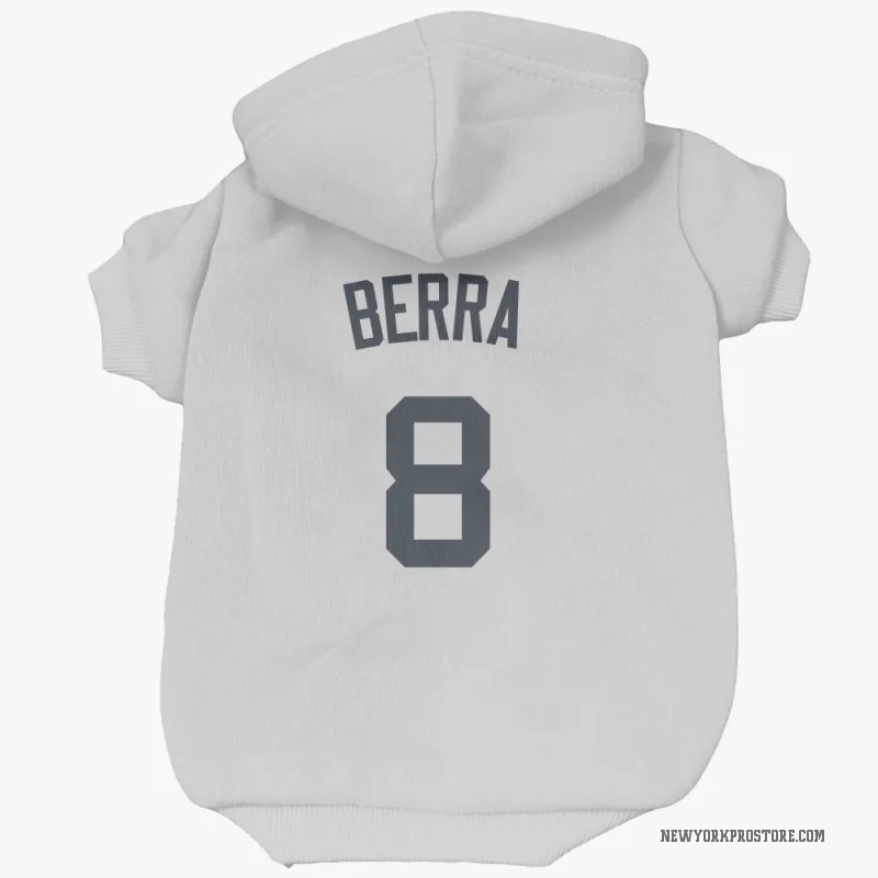 Yogi Berra White New York Yankees Cat & Dog Pet Hoodie